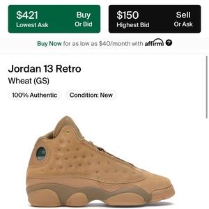 Jordan 13 Wheat